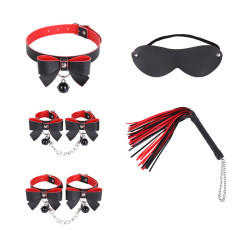LuxuryFantasy Kit Sexy Bow 5 Pièces Noir-Rouge